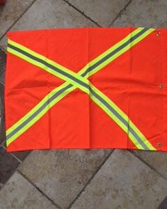 Signalman's flag. Signage. Security
