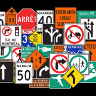 Road and construction signs